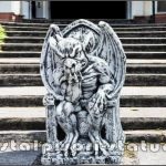 Gargoyles, satana, diavol, pe tron, model S74.