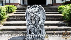 Gargoyles, satana, diavol, pe tron, model S74.