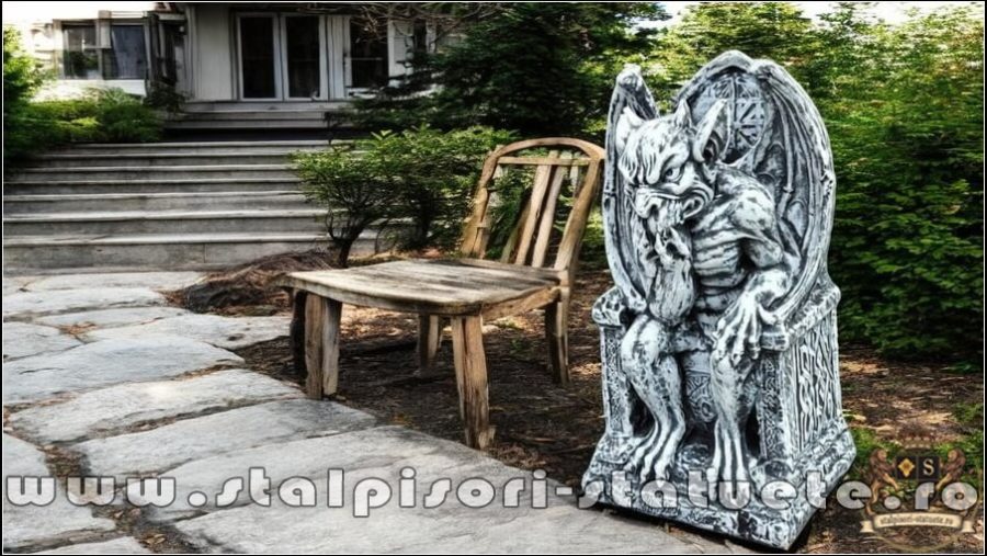 Gargoyles, satana, diavol, pe tron, model S74. (3)