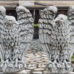 Statuetă vultur, acvilă, șoim, uliu, gri patinat, model S13.