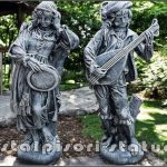 Set statuete muzicanți, gri patinat, model S69.