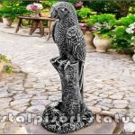 Statuetă papagal, gri patinat, model S79.