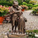 Statuetă Romeo și Julieta, arămiu patinat, model S55.