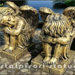 Set îngerași adormiți, auriu antichizat, model S76.