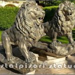 Set statuete lei gigant, auriu patinat, model S66.