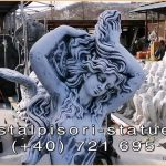 Statuetă Venus cu părul lung, gri patinat, model S71.