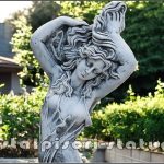 Statuetă Venus cu părul lung, gri patinat, model S71.