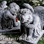 Set îngerași adormiți, gri patinat, model S76.