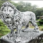 Statuetă leu mare în picioare, gri antichizat, model S33.