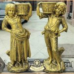 Statuete copii cu coșulețe, auriu antichizat, model J3,J4.