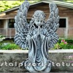 Statuetă îngeraș în rugăciune, gri patinat, model S40.