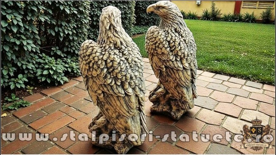 Set 2 vulturi, acvile, șoimi, uliu, auriu antichizat, model S82 (5)