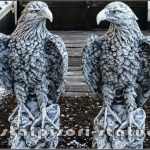 Set 2 vulturi, acvile, șoimi, uliu, gri antichizat, model S82.