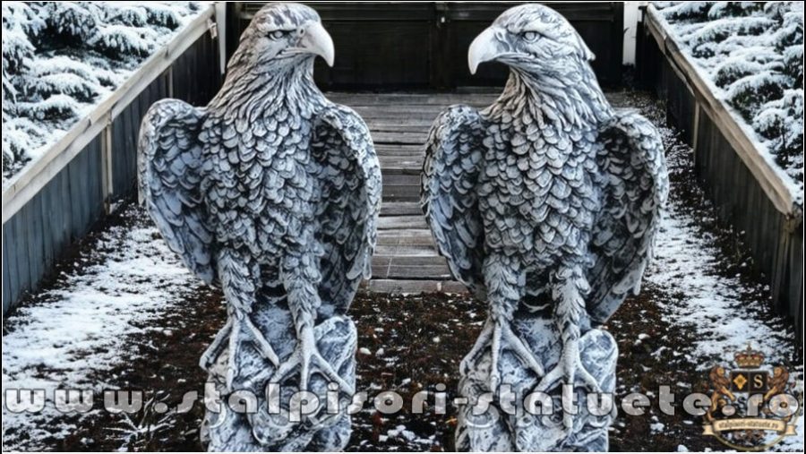 Set 2 vulturi, acvile, șoimi, uliu, galben antichizat, model S82 (1)