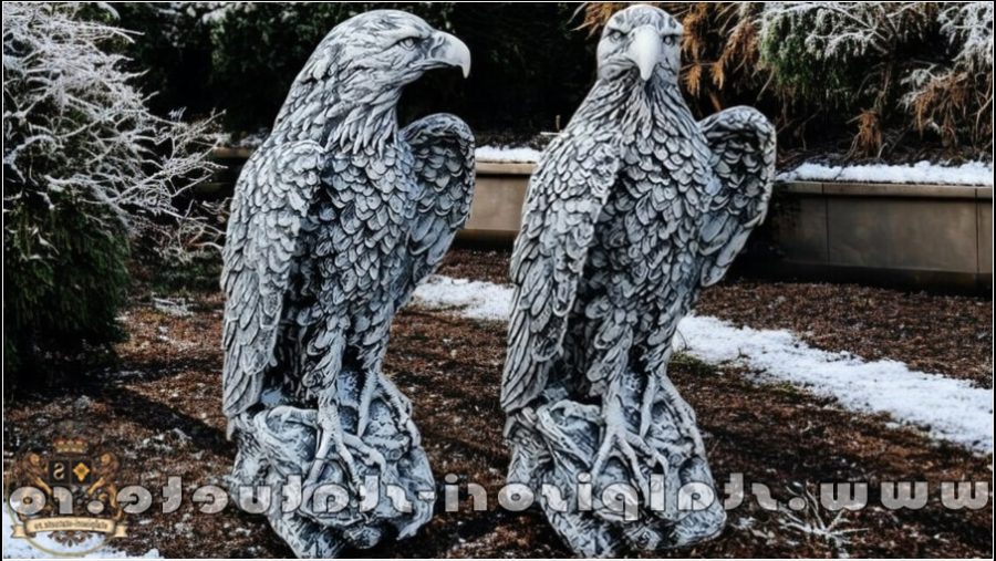 Set 2 vulturi, acvile, șoimi, uliu, galben antichizat, model S82 (2)