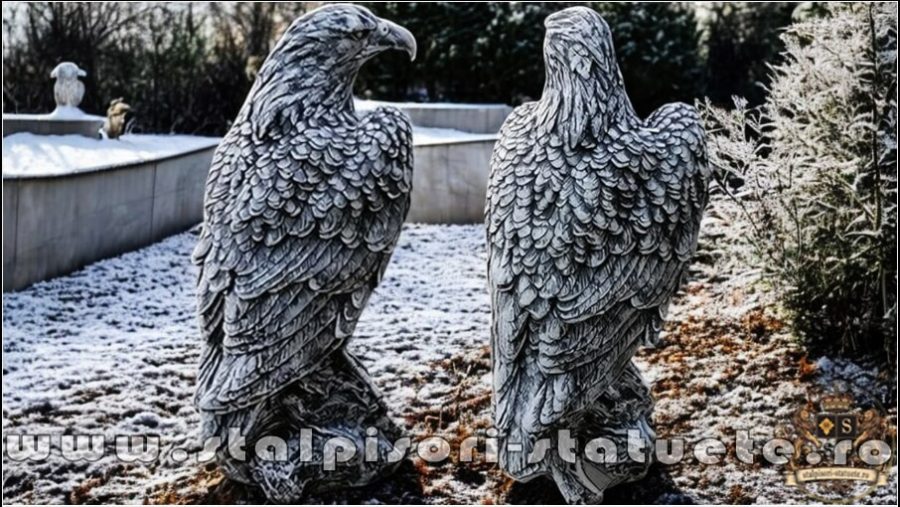 Set 2 vulturi, acvile, șoimi, uliu, galben antichizat, model S82 (4)