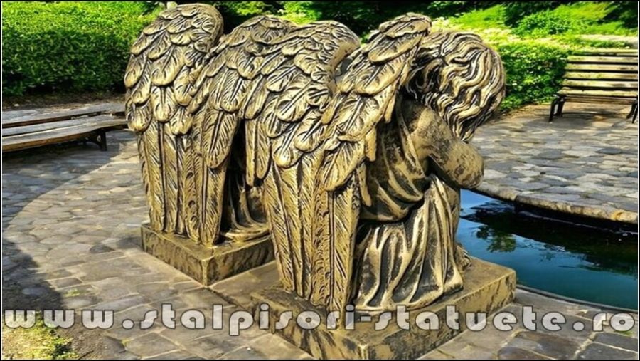 Set îngerași adormiți, auriu antichizat, model S76. (4)