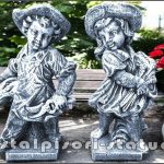 Set statuete copilași, gri patinat, model S31, S32.