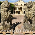 Set statuete lei gigant, auriu patinat, model S66.