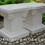 Soclu, stativ, alb marmorat, model S64.