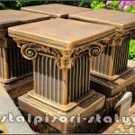 Soclu, stativ, arămiu patinat, model S64.