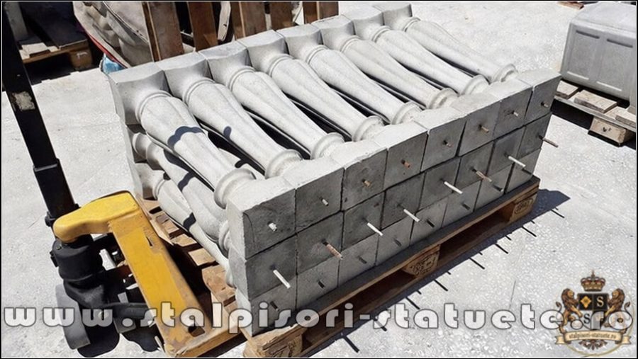 Stâlpișori, baluștri, popici, mosoare, din beton, model B13. (1)