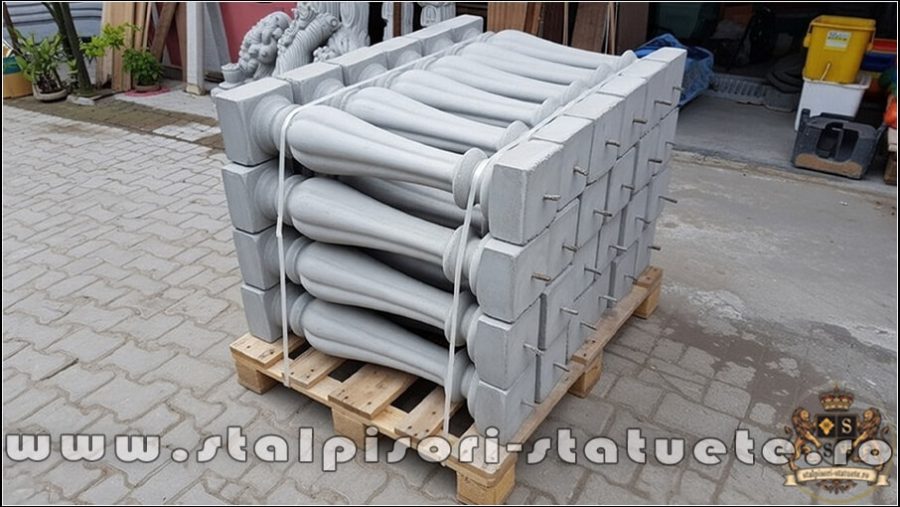 Stâlpișori, baluștri, popici, mosoare, din beton, model B13. (2)