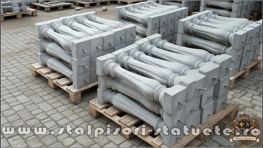 Stâlpișori, baluștri, popici, mosoare, din beton, model B13. (4)