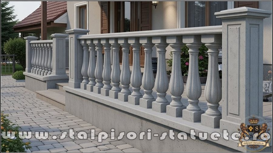 Stâlpișori, baluștri, popici, mosoare, din beton, model B13. (5)