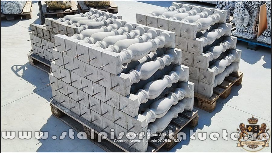 Stâlpișori, baluștri, popici, mosoare, din beton, model B2. (3)