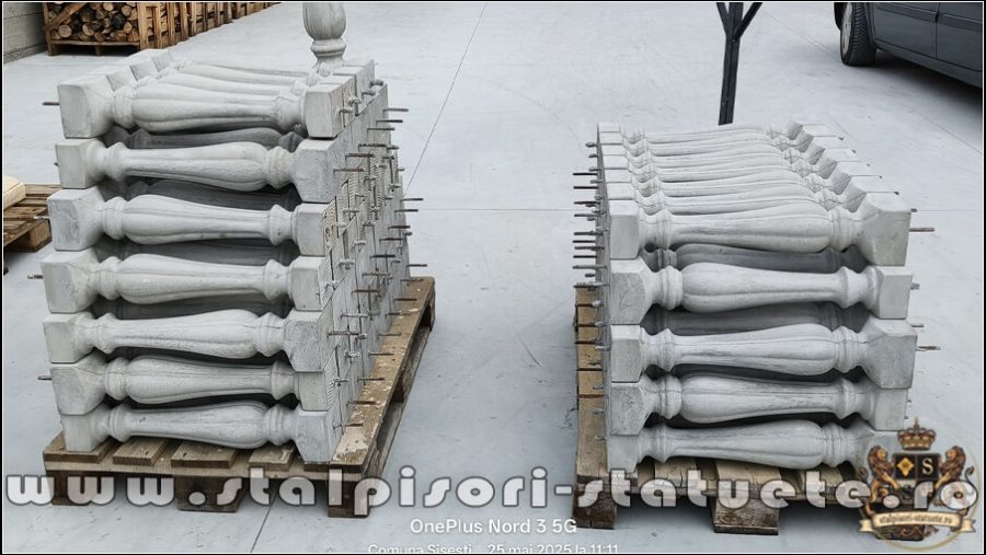 Stâlpișori, baluștri, popici, mosoare, din beton, model B3. (4)