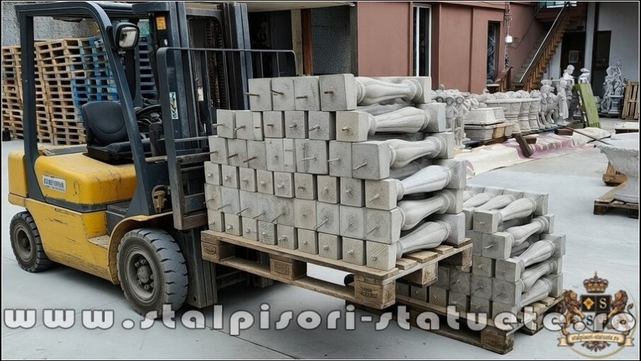 Stâlpișori, baluștri, popici, mosoare, din beton, model B3. (5)