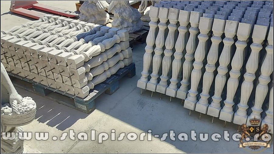 Stâlpișori, baluștri, popici, mosoare, din beton, model B4. (3)