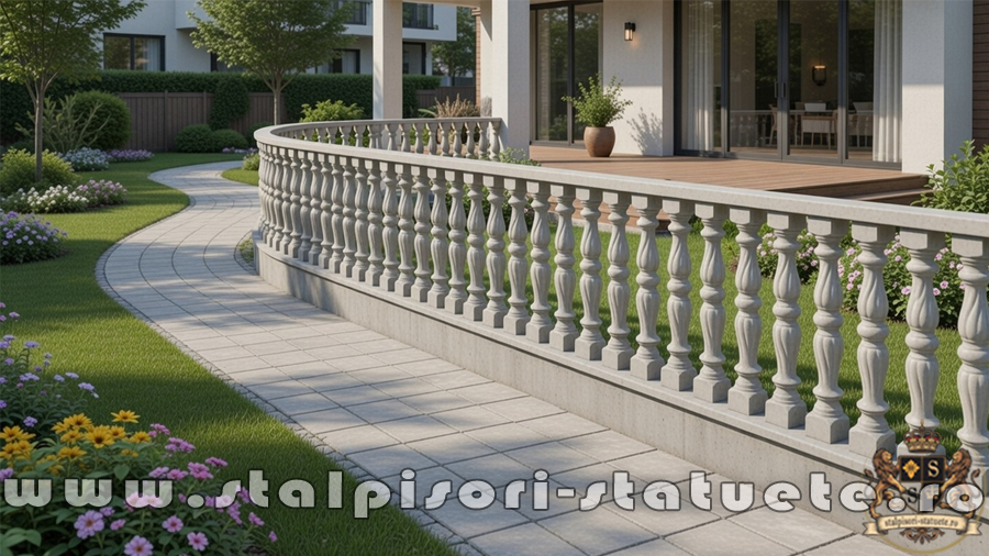 Stâlpișori, baluștri, popici, mosoare, din beton, model B4. (5)