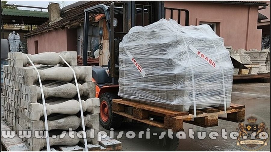 Stâlpișori, baluștri, popici, mosoare, din beton, model B8. (3)