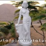 Statueta Mata Hari, alb marmorat, model S28.