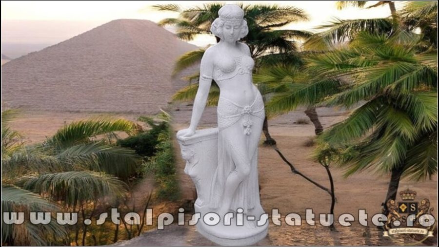 Statueta Mata Hari, alb marmorat, model S28. (1)