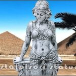 Statueta Mata Hari, gri patinat, model S28.