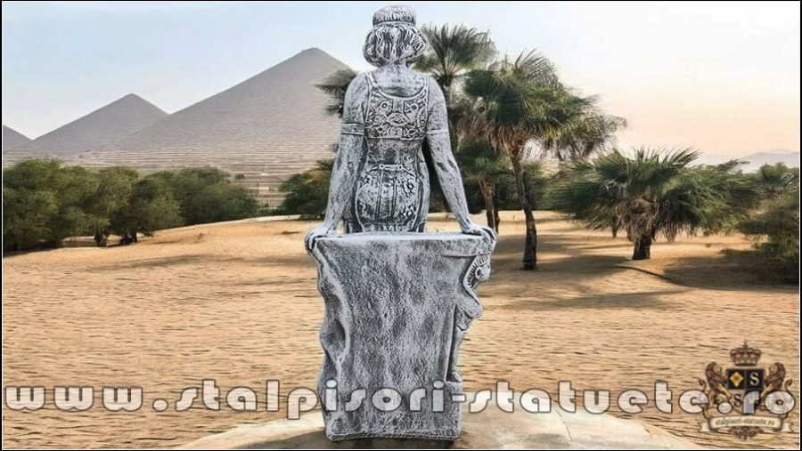 Statueta Mata Hari, gri patinat, model S28. (5)