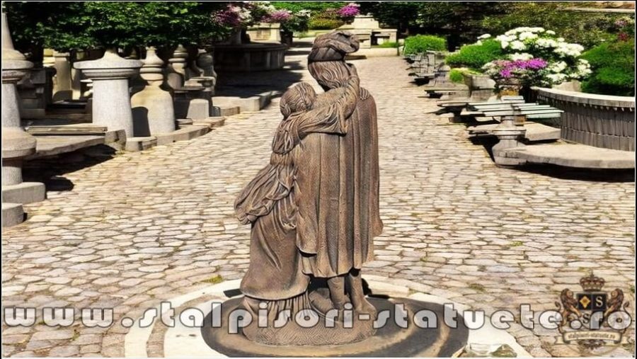 Statuetă Romeo și Julieta, arămiu patinat, model S55. (4)