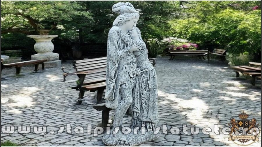 Statuetă Romeo și Julieta, gri patinat, model S55. (1)
