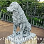 Statuetă câine rottweiler, gri patinat, model S12.