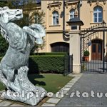 Statuetă căluț mare, gri patinat, model S37.