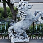 Statuetă căluț mediu, gri patinat, model S37.