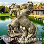 Statuetă căluț mediu, auriu patinat, model S37.