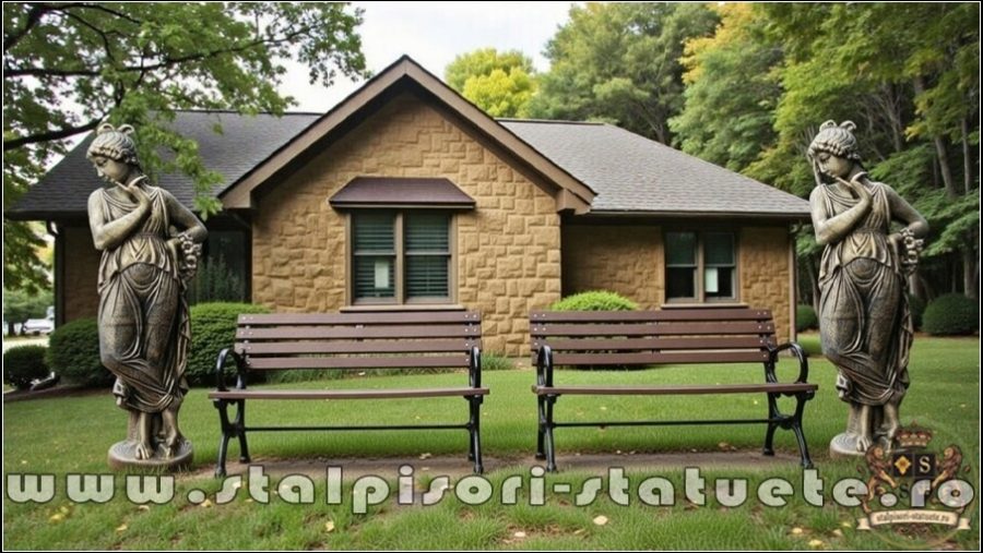 Statuetă domnița cu coroniță, auriu patinat, model S44. (5)