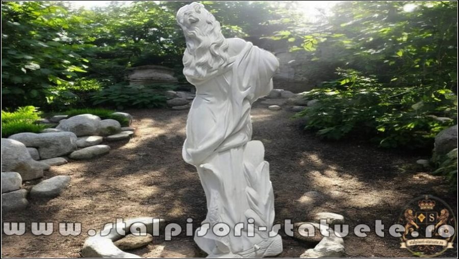 Statuetă domnița cu ulcea, alb marmorat, model S16. (4)