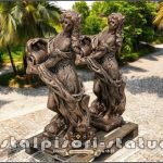 Statuetă domnița cu ulcea, arămiu patinat, model S16.