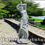 Statuetă fata erotică, gri patinat, model S26.