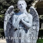 Statuetă îngeraș mare, gri patinat, model S20.